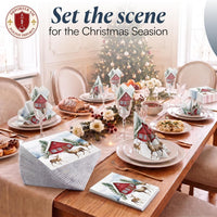 Christmas Napkins Paper Disposable Decorative Decoupage Red House 13 in - image 4