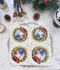 Christmas Napkins Paper Disposable Decorative Decoupage Gift from Santa - image 6