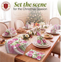Floral Napkins Paper Disposable Decorative Decoupage Pink Peony Flowers - image 5