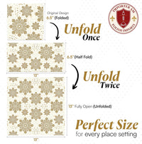 Christmas Napkins Paper Disposable Decorative Decoupage Gold 13 in - image 2