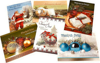 Traditional Polish Christmas Greeting Cards with Glitter, Set of 6 (Christmas theme, 6.5"  - image 3