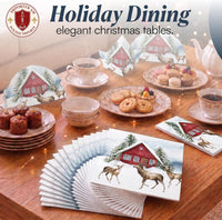 Christmas Napkins Paper Disposable Decorative Decoupage Red House 13 in - image 6