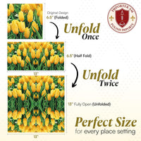 Floral Napkins Paper Disposable Decorative Decoupage Tulips Field 13 in - image 2