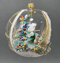 Christmas Ornament, Nativity Scene, Glass Ball 5-inch (Cathedral Window Gold, 120mm) - image 2