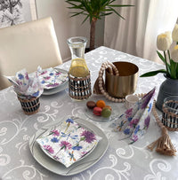 Floral Napkins Paper Disposable Decorative Decoupage Purple Flowers 13 in - image 5