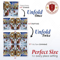 Christmas Napkins Paper Disposable Decorative Decoupage Postmail 13 in - image 2