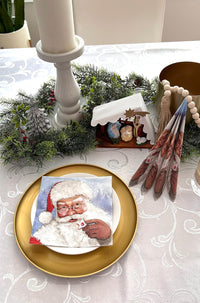 Christmas Napkins Paper Disposable Decorative Decoupage Santa 13 in - image 3