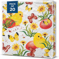 Easter Napkins Paper Disposable Decorative Decoupage Chicklets 13 in