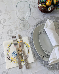 Easter Napkins Paper Disposable Decorative Decoupage Rabbit With Catkins - image 3