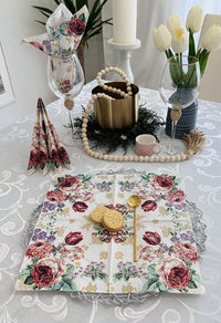 Easter Napkins Paper Disposable Decorative Decoupage Mysterious Roses 13 in - image 3