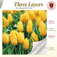 Floral Napkins Paper Disposable Decorative Decoupage Tulips Field 13 in - image 5