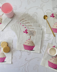 Baby Shower Napkins Paper Disposable Decorative Decoupage It's a Girl 13 in - image 7