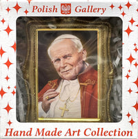 Christmas Ornament, Pope John Paul II, Blown Glass Picture Shape 6-inch - image 5