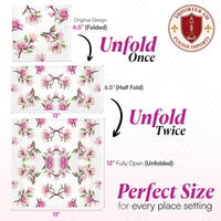 Floral Napkins Paper Disposable Decorative Decoupage Magnolia Springs 13 in - image 2