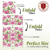 Floral Napkins Paper Disposable Decorative Decoupage Pink Peony Flowers - image 3