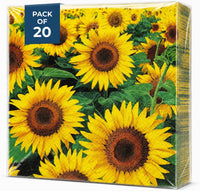 Field of Sunflowers Designer Paper Napkins Fun Napkins for Kids Lunch 13 in