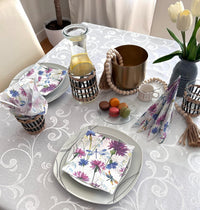 Floral Napkins Paper Disposable Decorative Decoupage Purple Flowers 13 in - image 4