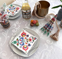 Floral Napkins Paper Disposable Decorative Decoupage Desen Lowicki 13 in - image 5
