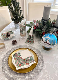 Christmas Napkins Paper Disposable Decorative Decoupage Winter 13 in - image 4