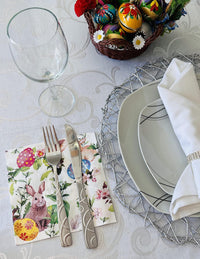 Easter Napkins Paper Disposable Decorative Decoupage Bunnies and Eggs 13 in - image 3