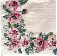 Floral Napkins Paper Disposable Decorative Decoupage Pink Peonies - image 8