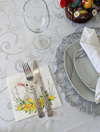 Easter Napkins Paper Disposable Decorative Decoupage Lamb With Wreath 13 in - image 2