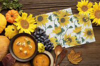Paper Luncheon Napkins 40pcs 13"x13" Sunflowers on White - image 5