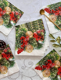 Spruce Composition Vintage Napkins for Decoupage Luncheon Napkins 20 Count - image 5