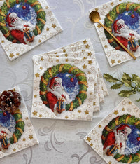 Christmas Napkins Paper Disposable Decorative Decoupage Gift from Santa - image 5