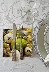 Easter Napkins Paper Disposable Decorative Decoupage Eggs Among Catkins - image 3