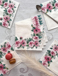 Floral Napkins Paper Disposable Decorative Decoupage Pink Peonies - image 3
