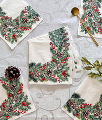 Christmas Napkins Paper Disposable Decorative Decoupage Winter 13 in - image 7